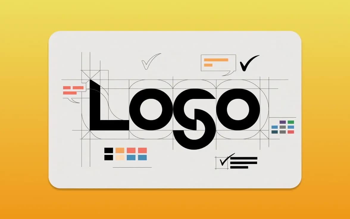 Illustration accompanying a guide to visual identity assets and brand guidelines
