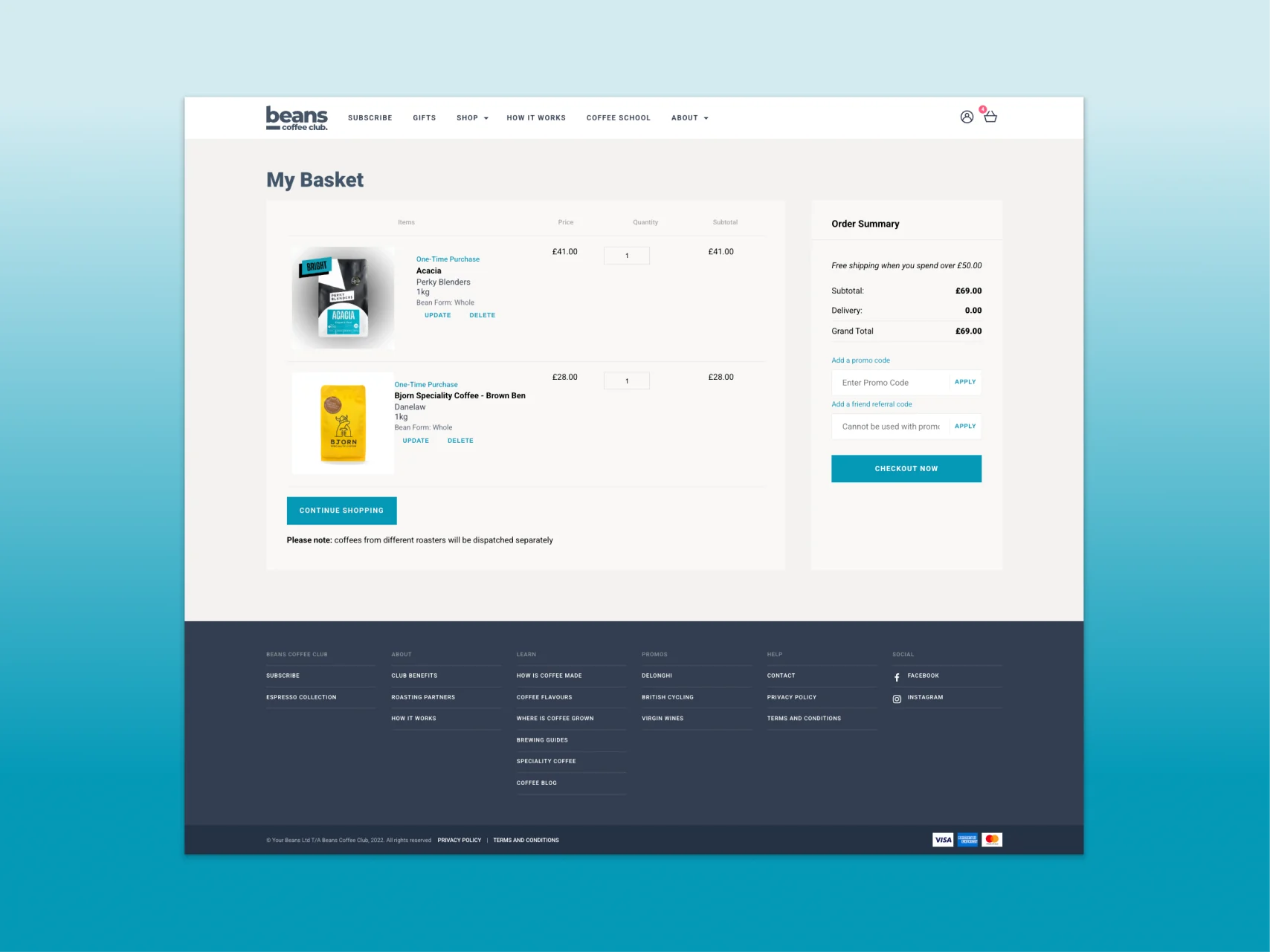 Beans Coffee Club | E-commerce Frontend - Image 4