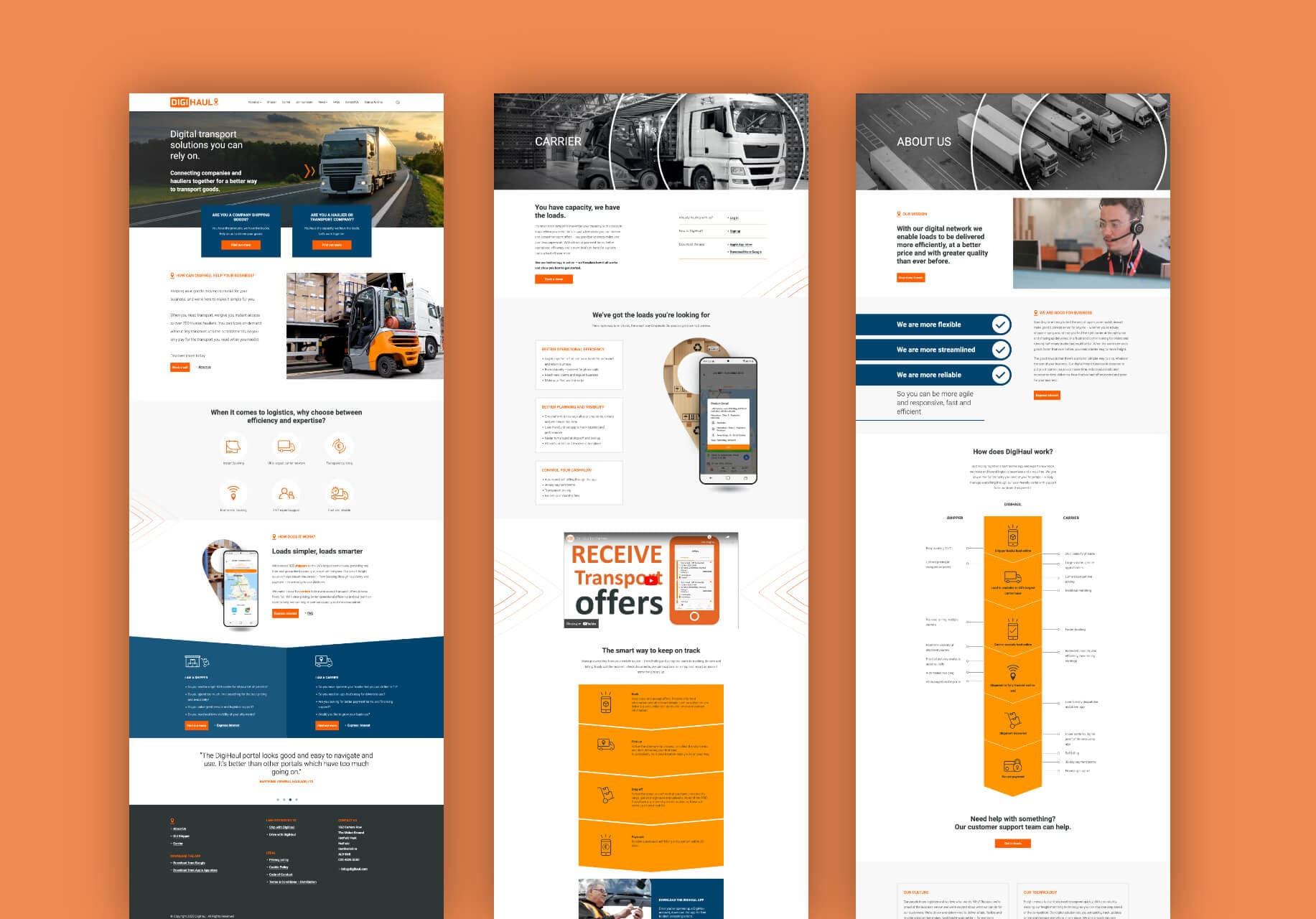 DigiHaul WordPress Development project