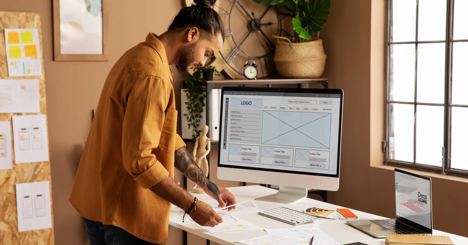 Website redesign process for UK businesses showing audit, strategy, design and launch stages
